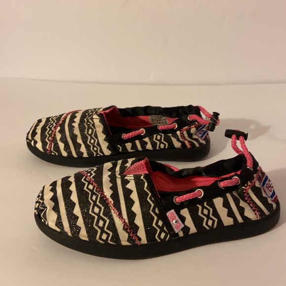 Sketchers bobs white black pink sparkles slip on shoes size 12 NEW - Picture 6 of 10